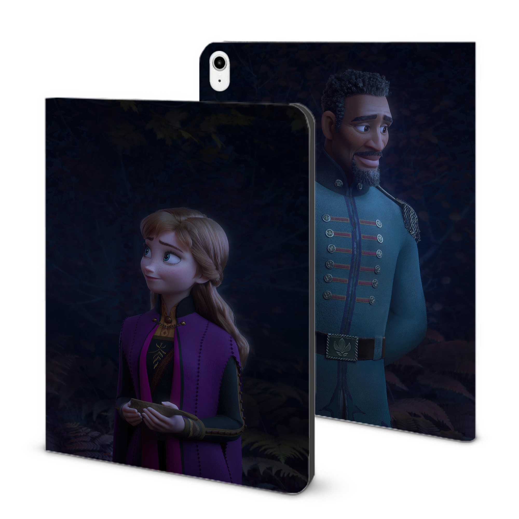 （画像用） アナと雪の女王 アンナ エルサ Frozen Anna Elsa IPadケース ペンホルダー付き ブックスタイルデザイン